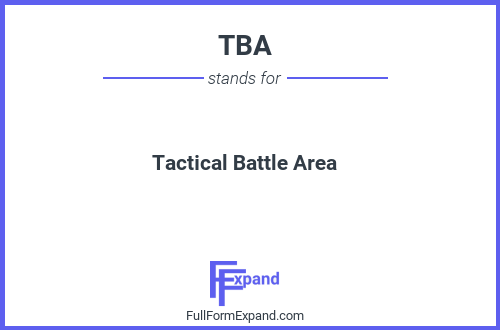 Full form of TBA