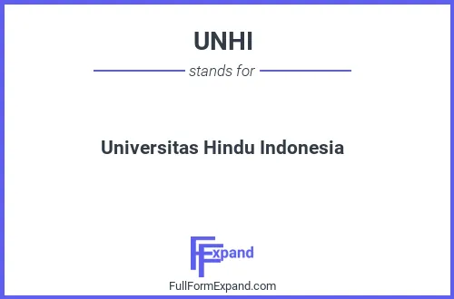Full form of UNHI
