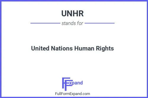 Full form of UNHR